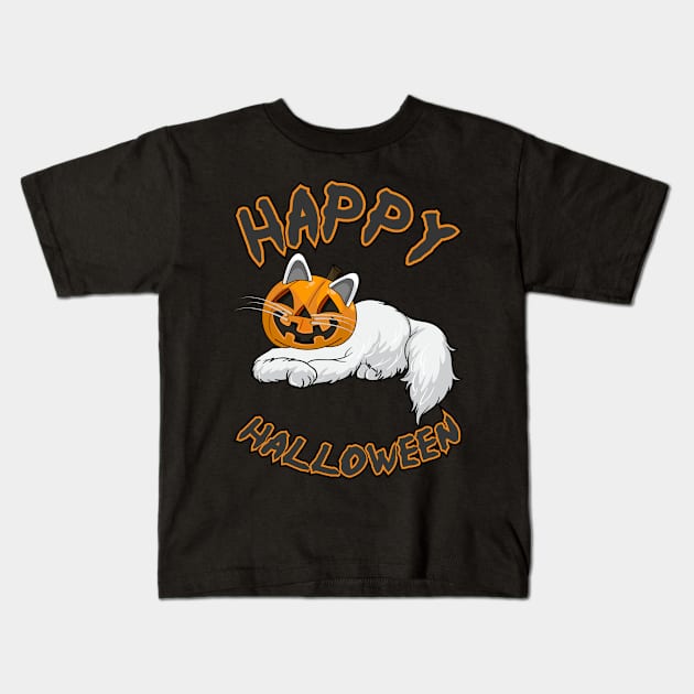 Happy Halloween Cat Kids T-Shirt by T-Shirt.CONCEPTS